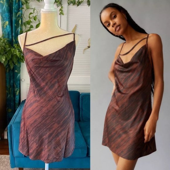 Urban Outfitters Dresses & Skirts - Urban Outfitters | UO Motel Iza Mini Dress Brown Multi Small New Abstract Tiger